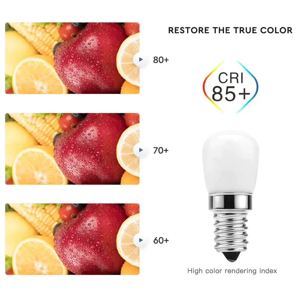 White frosted glass decorbites led fridge bulb 3w e14 220v with metallic screw base for halogen chandelier replacement