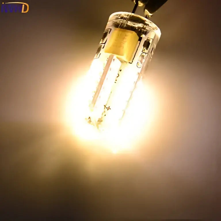 Warm white led g4 bulb with clear glass casing and filament design from DecorBites led for chandelier replacement