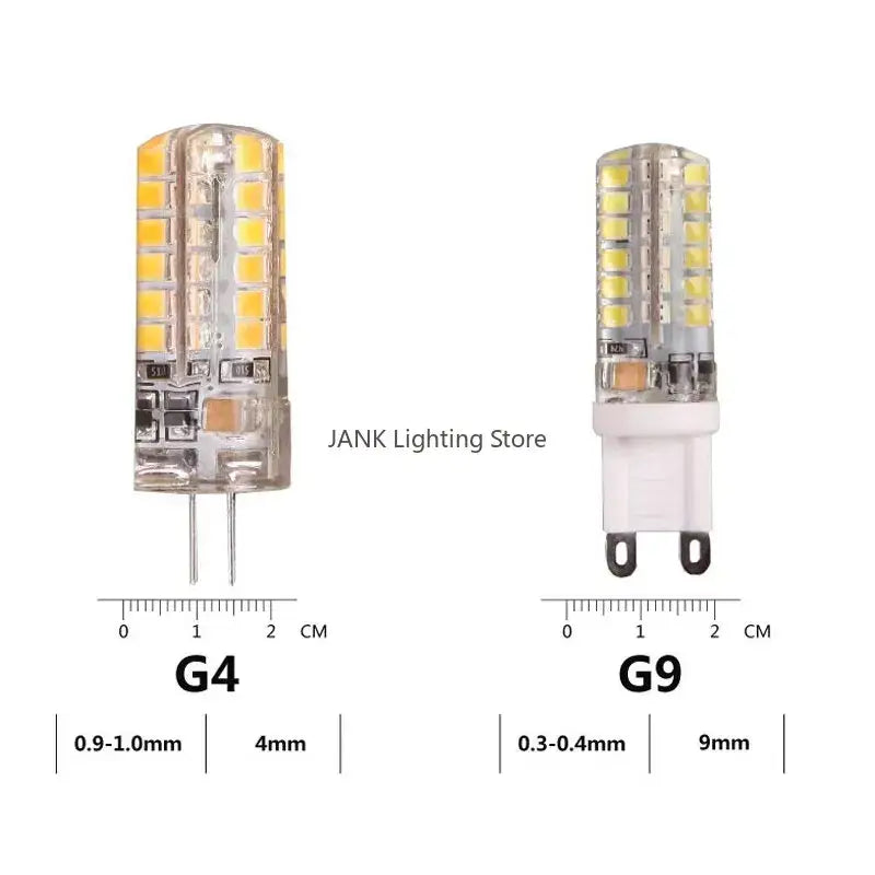 Two decorbites led bulbs g4 clear glass and g9 white plastic base e14 85-265v bulbs for crystal chandeliers