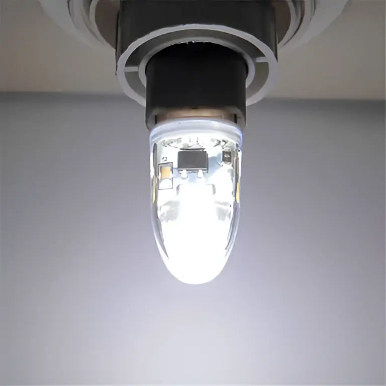 Decorbites led g9 bulbs set with bright clear glass and visible circuit board emitting white light for lighting solution
