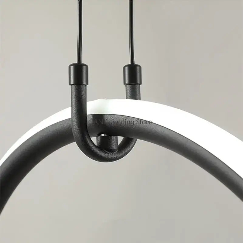 Modern black and white circular pendant lights with sleek minimalist design from decorbites led geometric pendant series