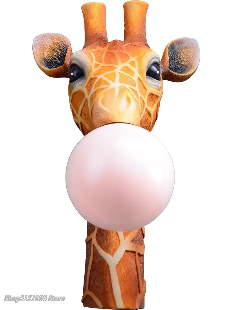 Decorbites led giraffe wall lamp featuring a whimsical orange brown patterned giraffe design for living room decor