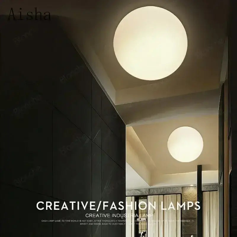 White spherical wall sconce with frosted glass finish decorbites led glass ball ceiling lamp for indoor use