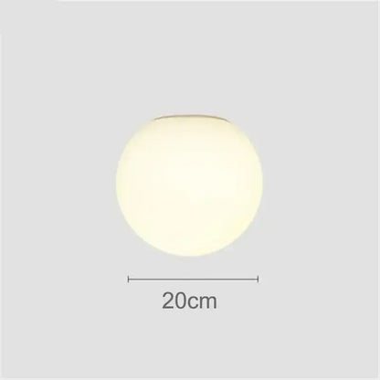 A sleek 20cm decorbites led glass ball wall sconce with a soft white glow and smooth matte finish ceiling lamp