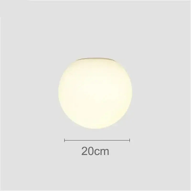 A sleek 20cm decorbites led glass ball wall sconce with a soft white glow and smooth matte finish ceiling lamp