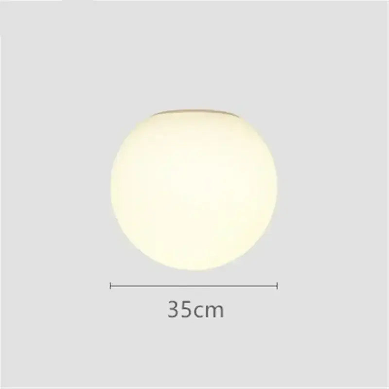A sleek decorbites led glass ball wall sconce light 35cm with soft diffused white glow and matte finish ceiling lamp
