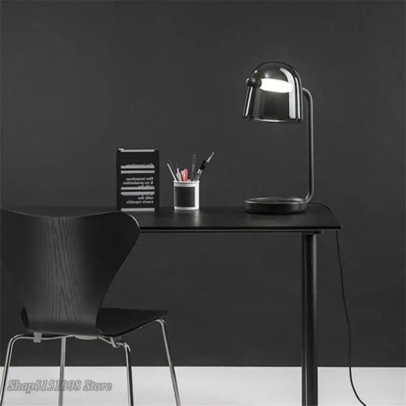 Modern black floor lamp with sleek curved metallic shade decorbites led glass floor lighting fixture for living room
