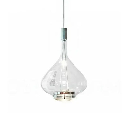 Decorbites led glass pendant chandelier with clear teardrop glass and polished chrome accents for elegant ceiling lighting