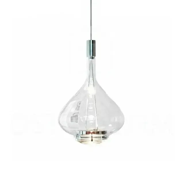 Decorbites led glass pendant chandelier with clear teardrop glass and polished chrome accents for elegant ceiling lighting