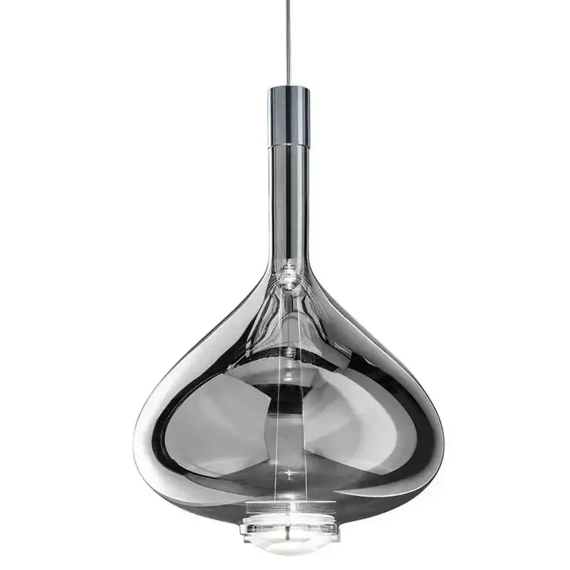 Decorbites™ led glass pendant lamp with chrome finish and teardrop design for hotel kitchen and restaurant lighting