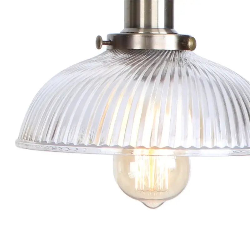 DecorBites led glass swing arm wall lamp with clear ribbed glass and brushed brass fixture for bedroom and stairway