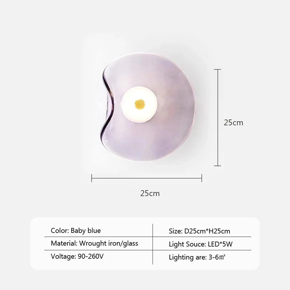 LED Glass Wall Lamp - Blue