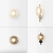 Modern minimalist decorbites led glass wall sconce with frosted glass shades and brass or black metal fixtures for living room lighting