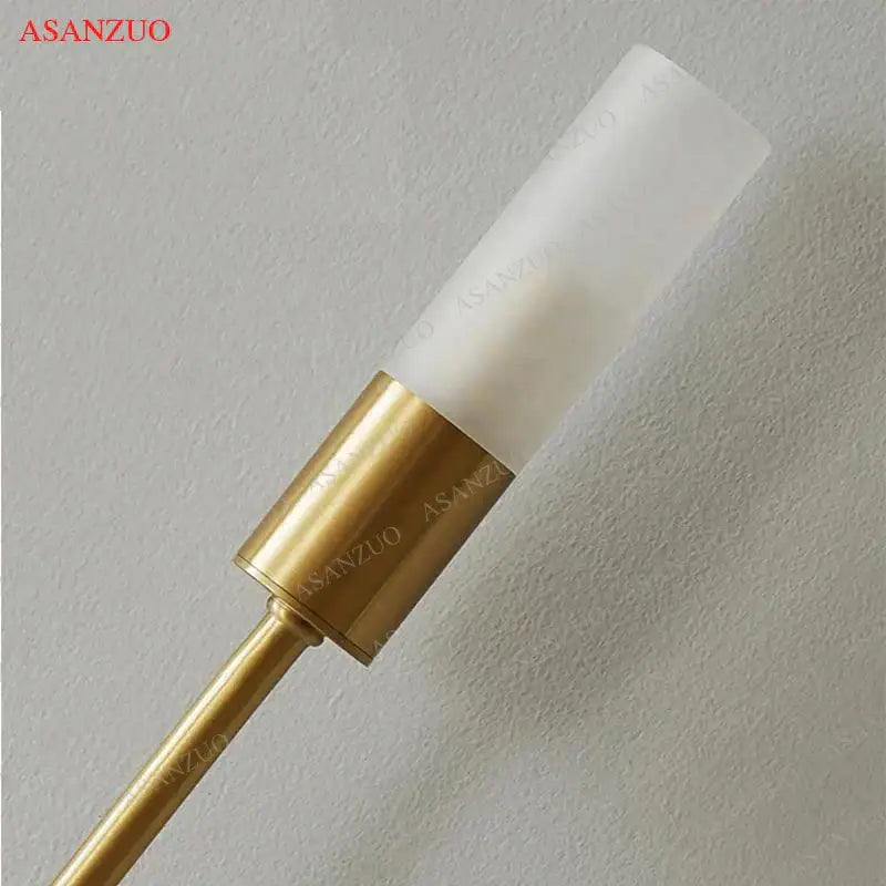 Decorbites led gold candlestick wall light with frosted white glass shade for elegant indoor decor and ambiance