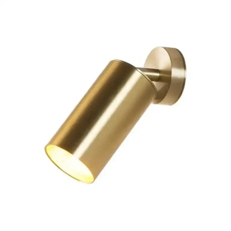 Brass-finished cylindrical decorbites led golden ceiling light spotlight with sleek modern design for living and dining rooms