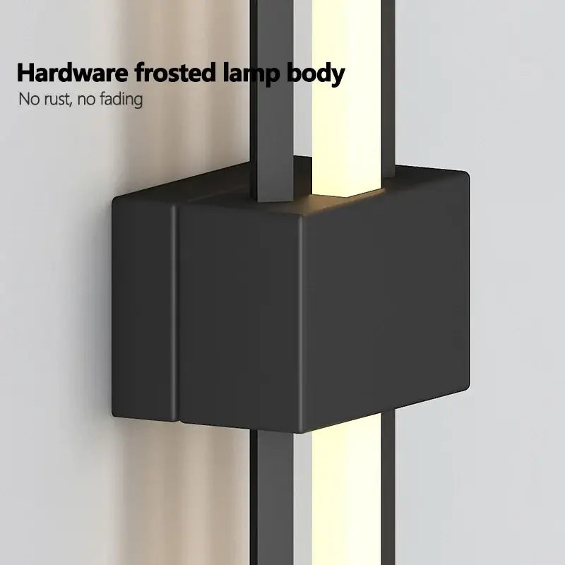 Modern black hardware frosted lamp body with sleek minimalist design in decorbites led grille wall lamp for living room
