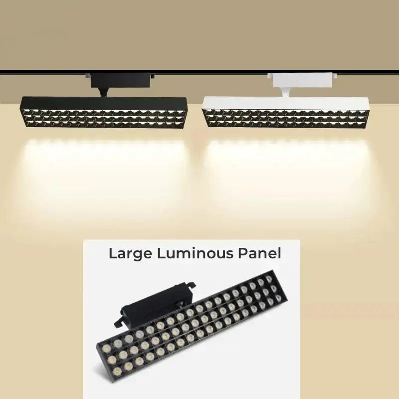 Black and white decorbites led grille track light panels with bright led diodes for modern clothing store lighting