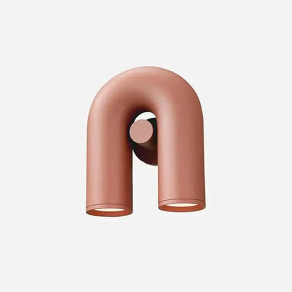 Copper-colored decorbites™ led gu10 wall sconce with matte finish and dual cylindrical fixtures for wall sconce reading