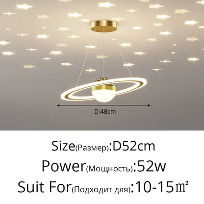 Gold-toned led gypsophila chandelier with a ring shape and frosted globe for modern living room decor