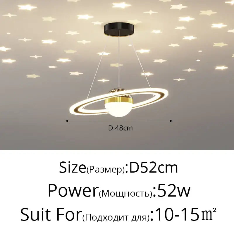 Modern led gypsophila chandelier with gold sphere white rings and black mount for living room decor