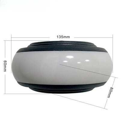 DecorBites™ LED wall sconce with sleek oval white ceramic body and black rubberized bands for staircase lighting wall lamp