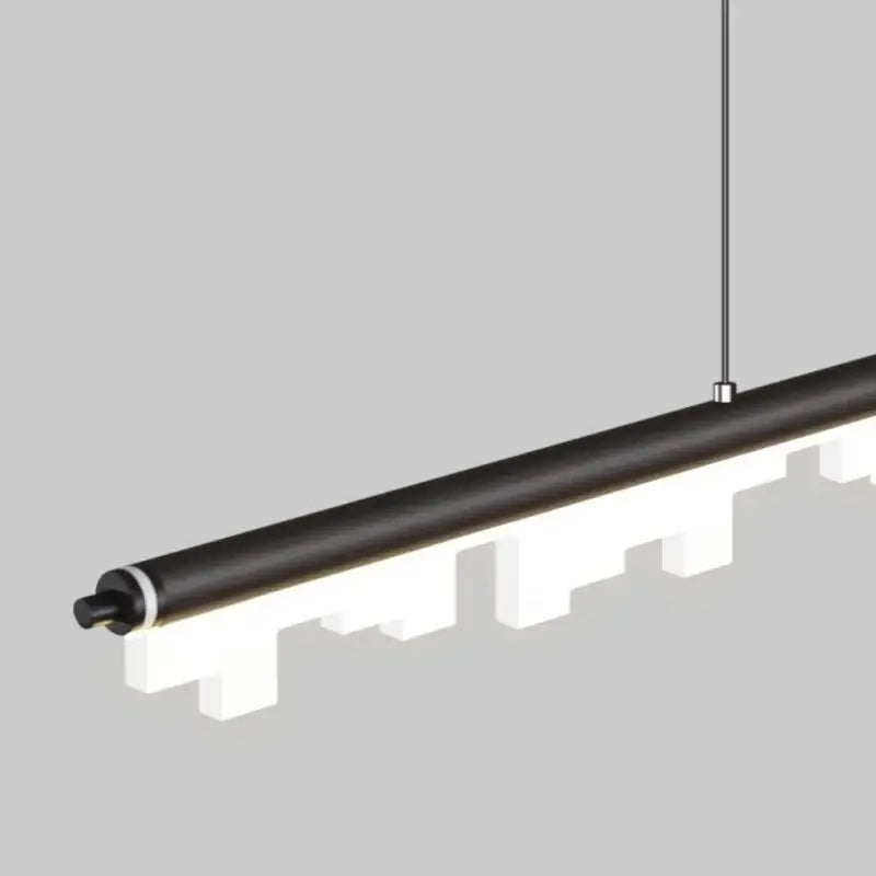 Modern black cylindrical pendant lights with white geometric led panels by decorbites led hanging for home decor