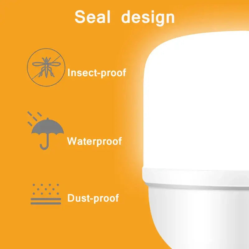 White sleek cylindrical decorbites led highlight lamp with sealed insect-proof waterproof and dust-proof design E27 220V