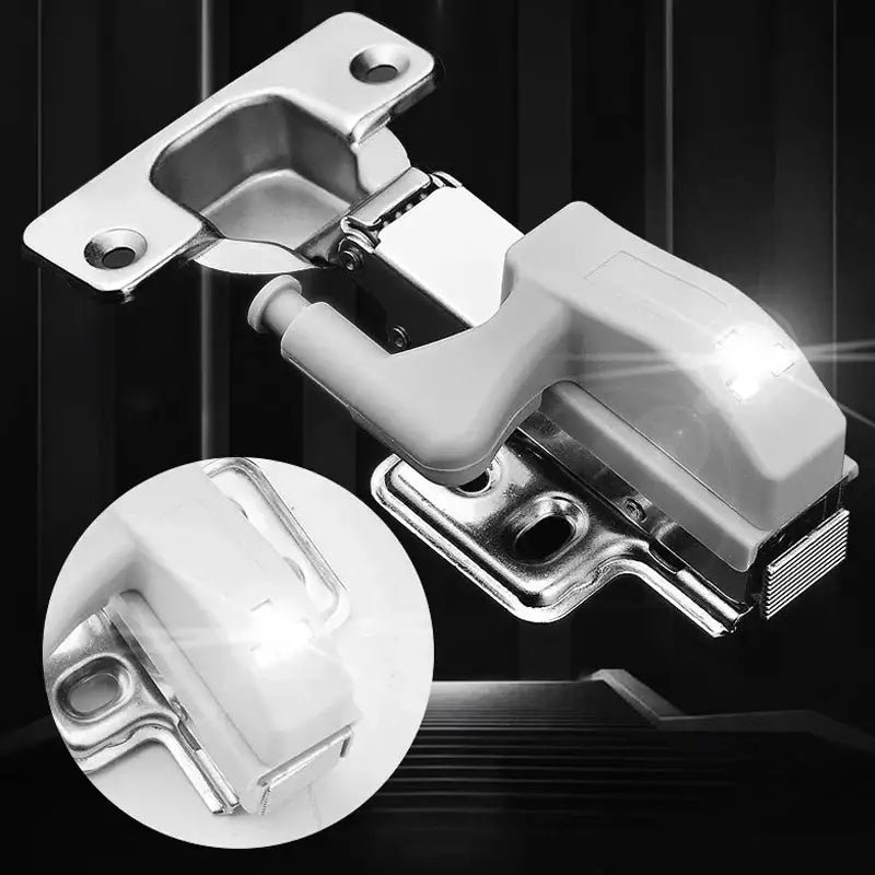 Silver and white decorbites led hinge sensor light with built-in led for cabinet wardrobe kitchen closet bedroom use