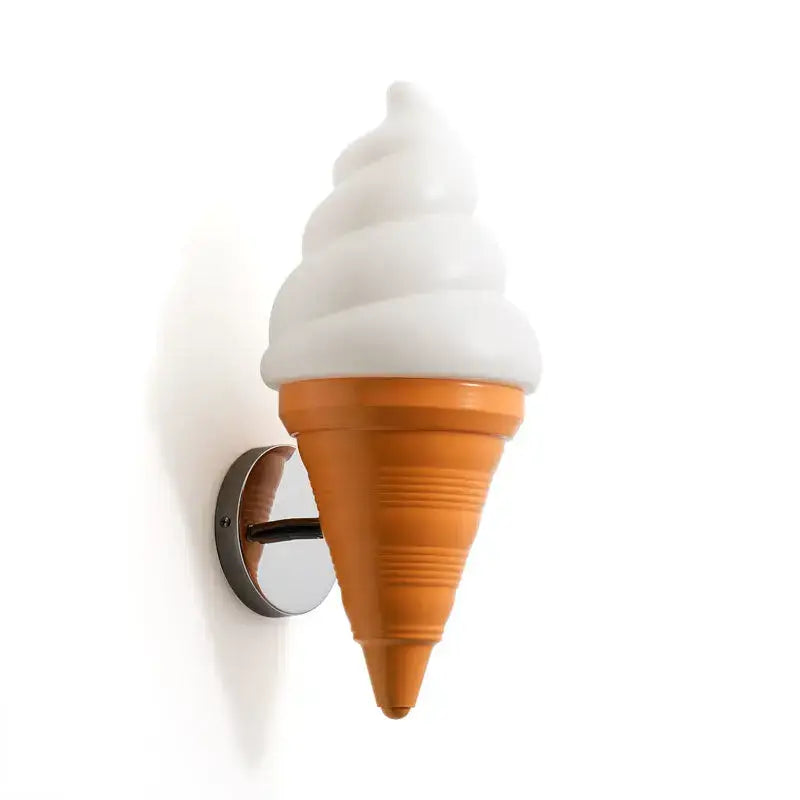 Decorbites led ice cream wall lamp in orange and white with glossy finish for modern kitchen and children’s bedroom lighting