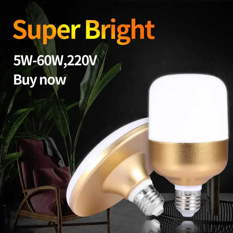 Decorbites™ gold-finished led indoor ceiling lamp with frosted white top and metallic base for super bright illumination