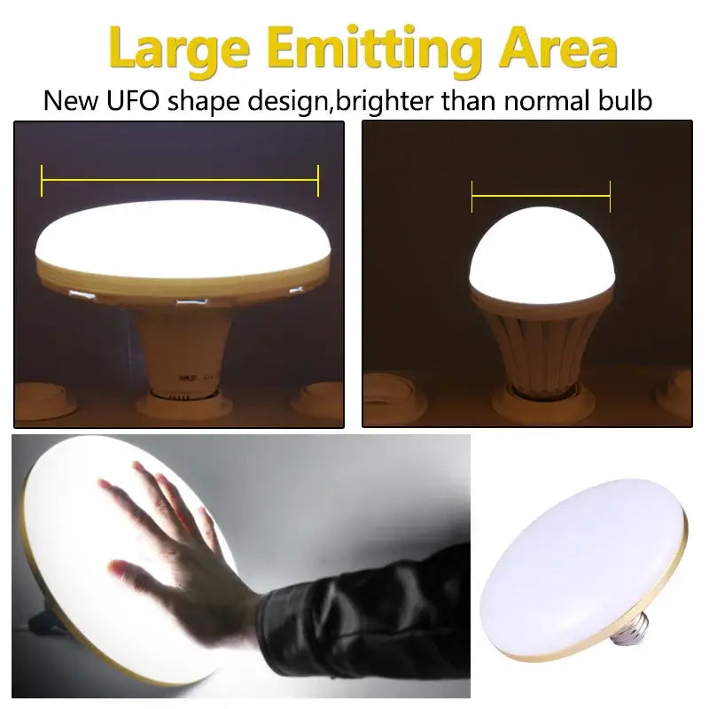 DecorBites™ ufo-shaped led indoor ceiling lamp with white diffuser and beige plastic housing for bright indoor ceiling use