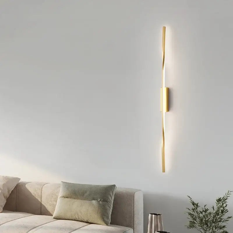 Gold-toned minimalist decorbites led indoor wall lamp with sleek vertical design and subtle led indoor copper lighting