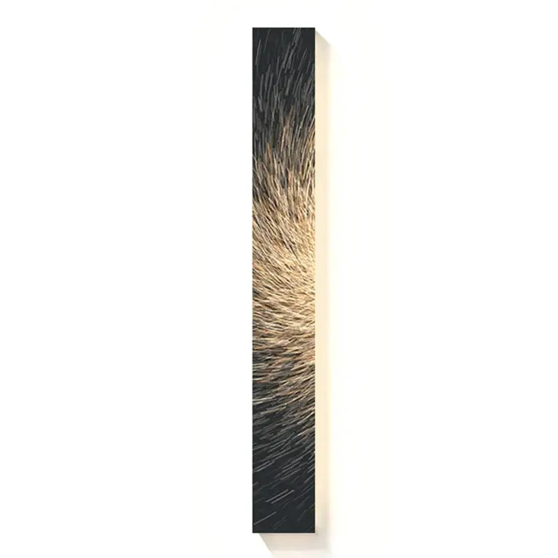 A sleek decorbites led indoor wall lamp with illuminated fur-like texture in warm beige for living room and hotel decor