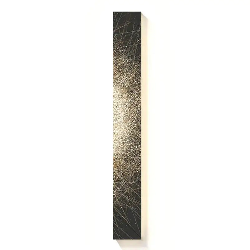 A sleek decorbites led indoor wall lamp with a dark base and golden streaks for modern indoor painting decor