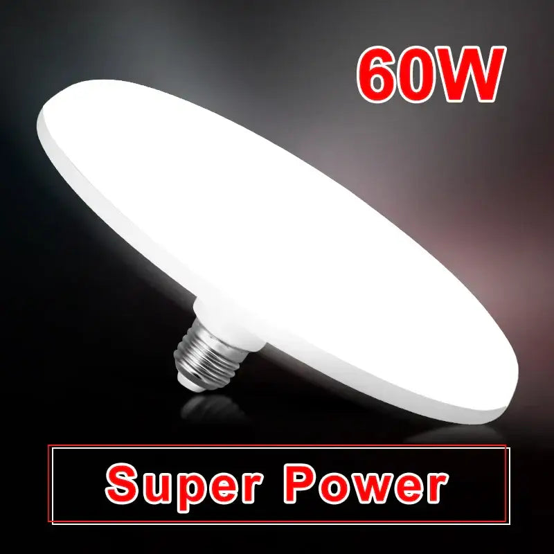 White oval decorbites led indoor ufo ceiling lamp bulb with 60w power rating and standard screw base for living room lighting