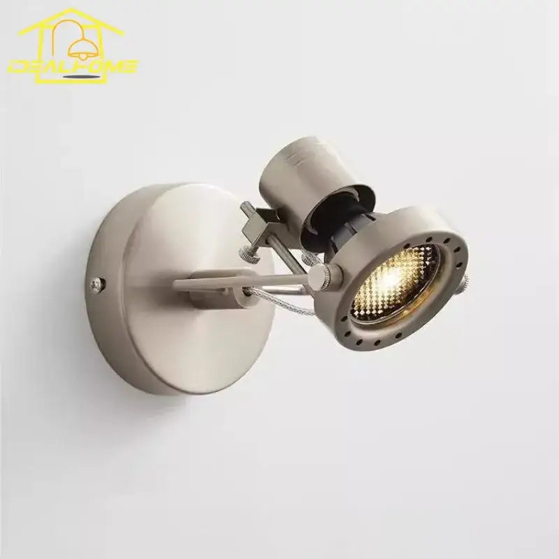 Modern brushed nickel decorbites led industrial wall lamp with adjustable arm for led industrial bedroom lighting
