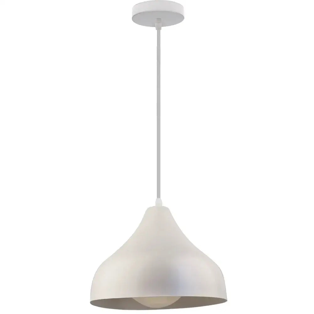 White pendant lamp with sleek conical shade and matching ceiling fixture decorbites led industrial pendant lamp
