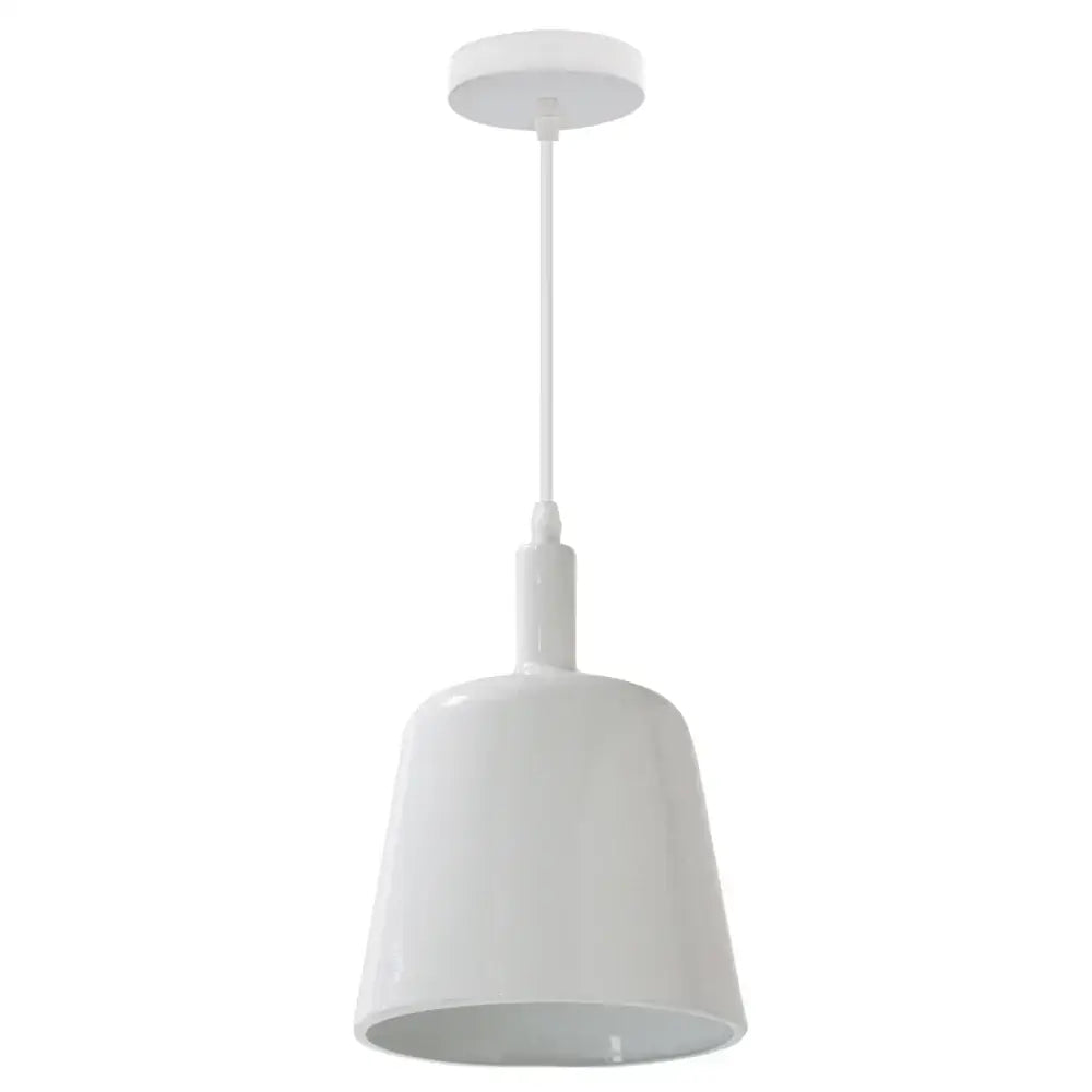 White pendant lamp with sleek conical shade in decorbites led industrial pendant for stylish living room lighting