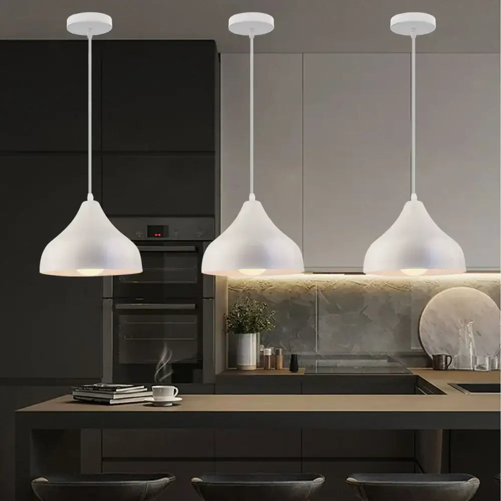 Three modern white frosted glass pendant lamps in decorbites led industrial style for stylish living room decor lighting