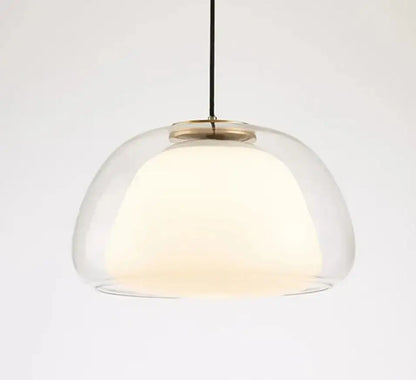 Clear glass dome pendant light with warm diffused glow decorbites led jelly glass for living room kitchen dining table