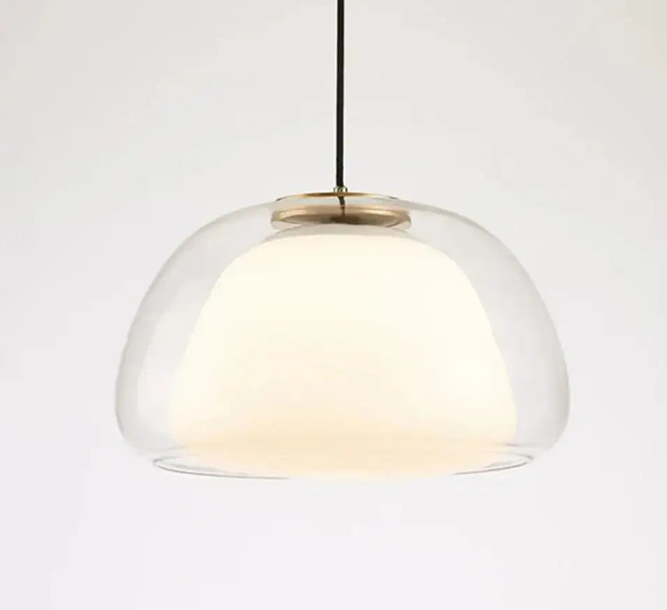 Clear glass dome pendant light with warm diffused glow decorbites led jelly glass for living room kitchen dining table