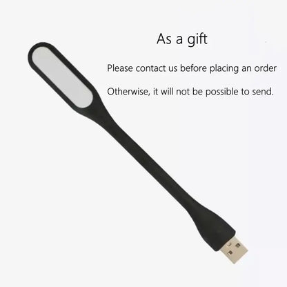 Black usb-powered led desk lamp with sleek plastic body showcasing decorbites led lotus leaf design