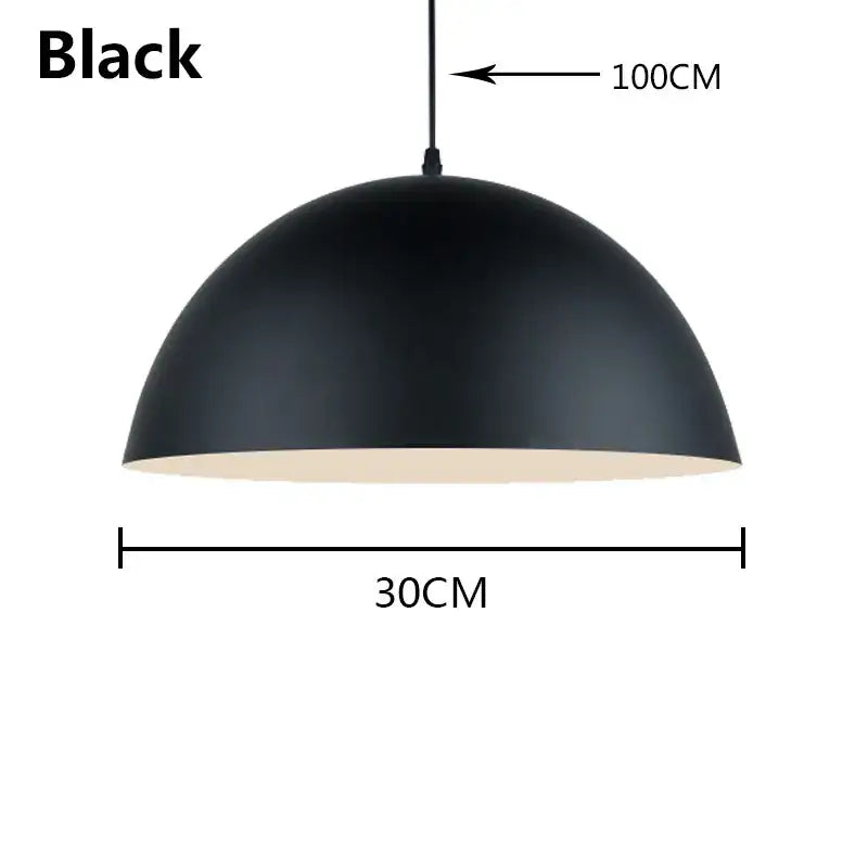 Black matte finished decorbites led macaron pendant light 30cm diameter 100cm length ideal for modern interiors