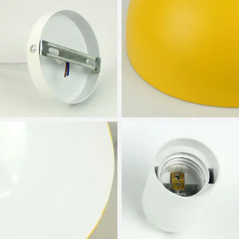 Yellow and white modern pendant light with matte finish from DecorBites LED Macaron pendant for home and restaurant use