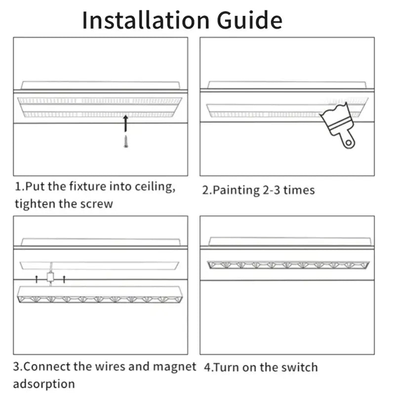 Sleek rectangular decorbites led magnetic downlight with multiple embedded bulbs for modern indoor ceiling lighting