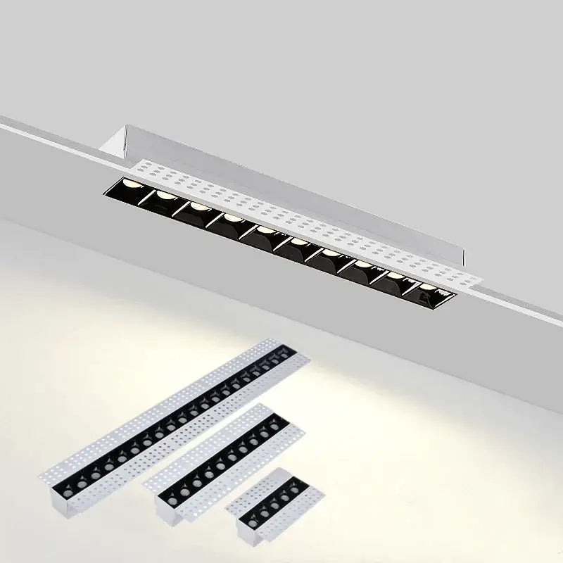 Modern decorbites led magnetic recessed downlight with silver housing and black lens for indoor ceiling lighting