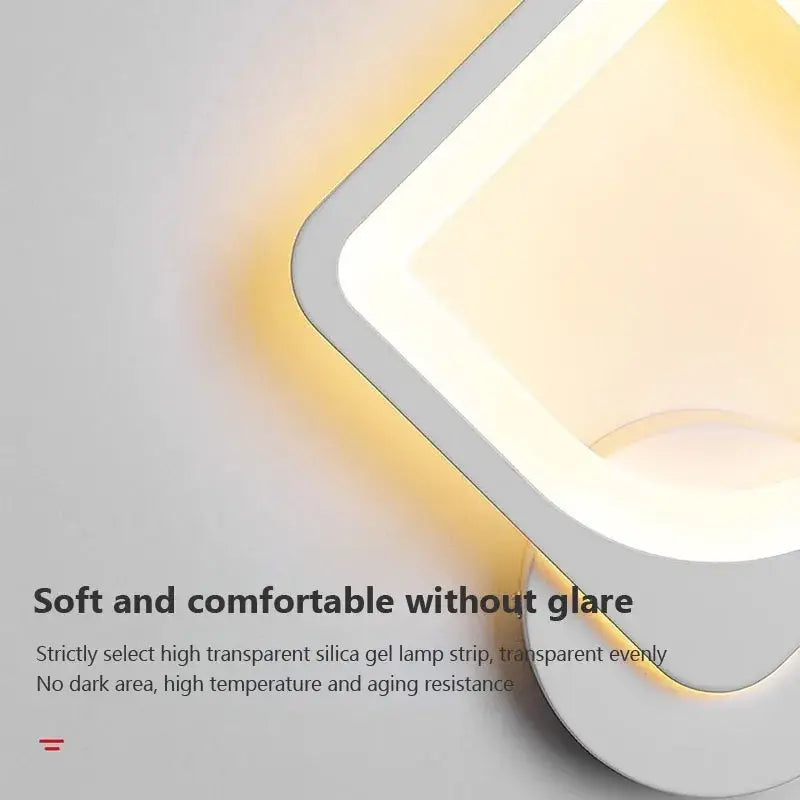 Modern white DecorBites LED metal acrylic wall light with sleek angular design and soft glowing light for minimalist decor