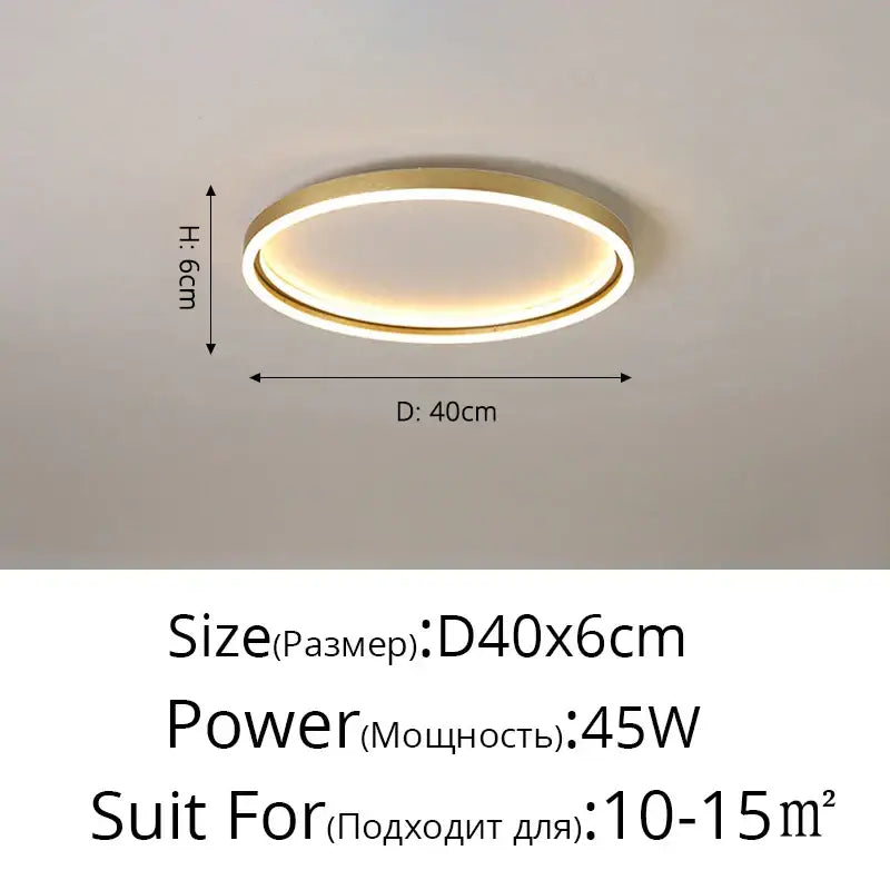Decorbites led minimalist chandelier with golden finish and warm white led illumination for living room and bedroom