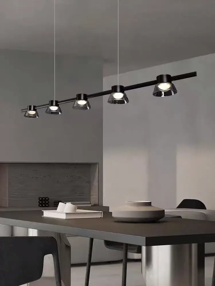 Black decorbites led minimalist pendant lights with sleek modern design and metallic accents for kitchen island lighting