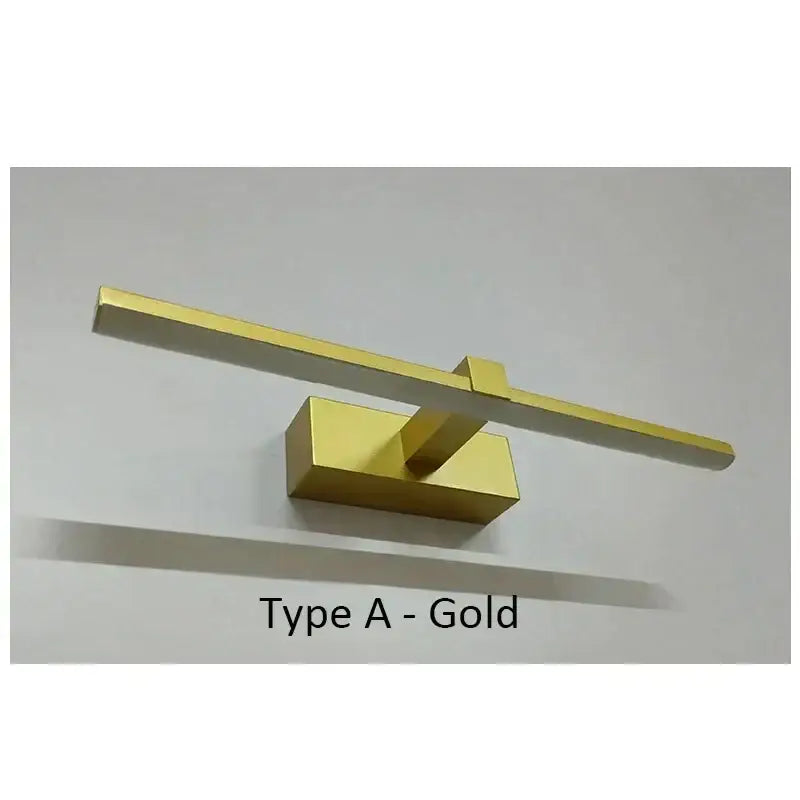 Gold-finished modern wall-mounted decorbites led mirror bathroom wall sconce with a sleek minimalist design